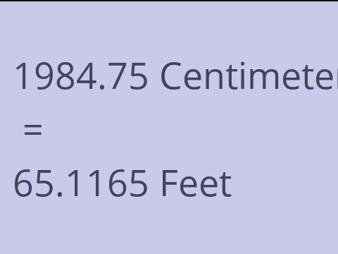 1984.75 CM TO FEET