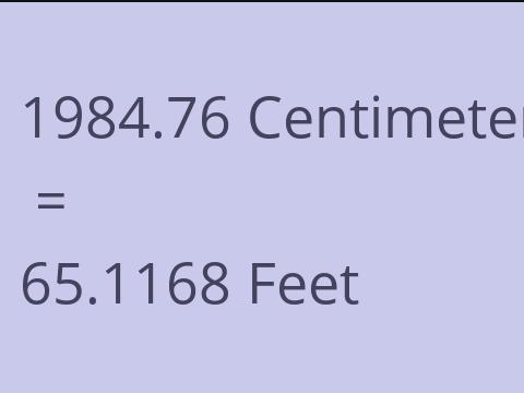 1984.76 CM TO FEET