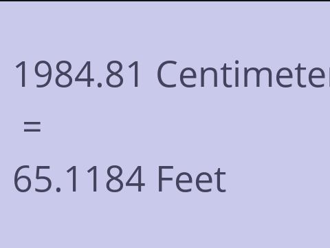 1984.81 CM TO FEET