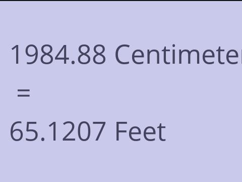 1984.88 CM TO FEET