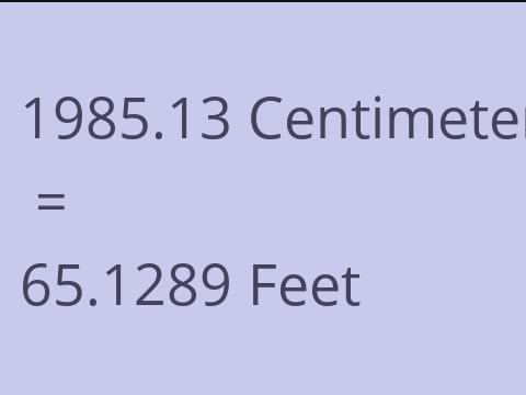 1985.13 CM TO FEET