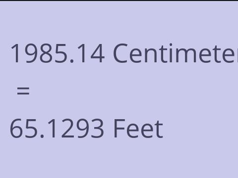 1985.14 CM TO FEET