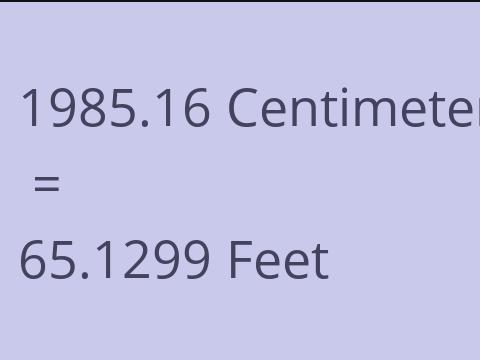 1985.16 CM TO FEET