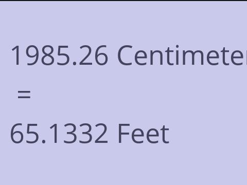 1985.26 CM TO FEET