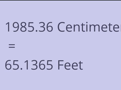 1985.36 CM TO FEET