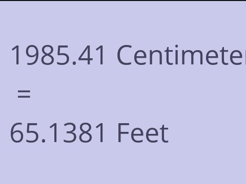 1985.41 CM TO FEET