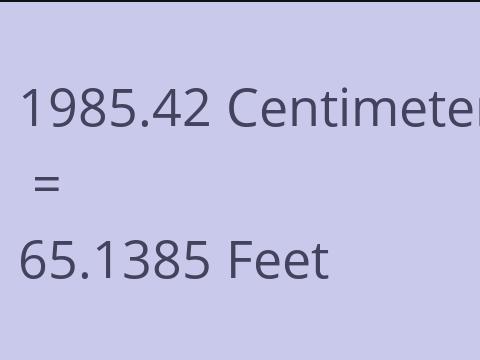 1985.42 CM TO FEET