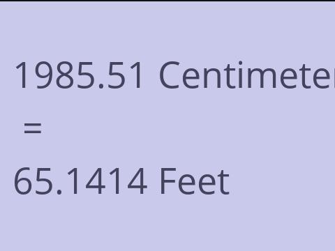 1985.51 CM TO FEET
