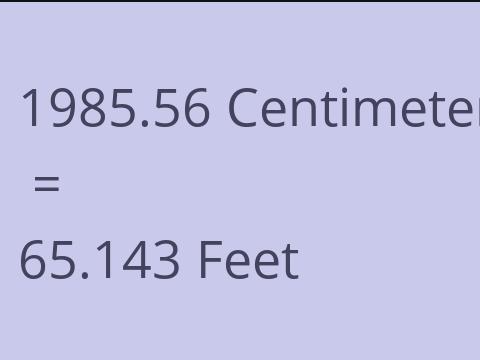 1985.56 CM TO FEET