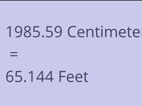 1985.59 CM TO FEET