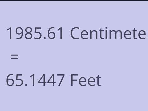 1985.61 CM TO FEET