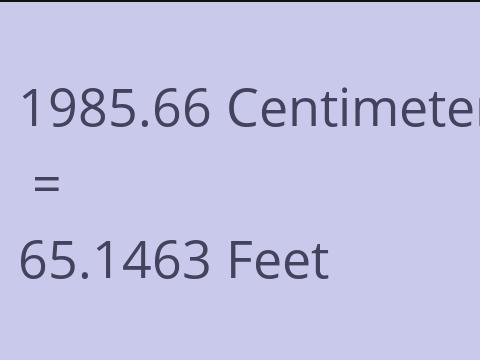 1985.66 CM TO FEET