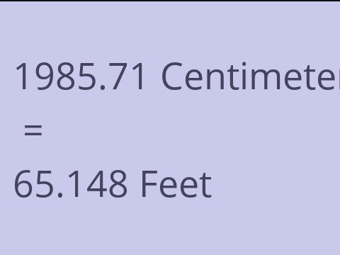 1985.71 CM TO FEET