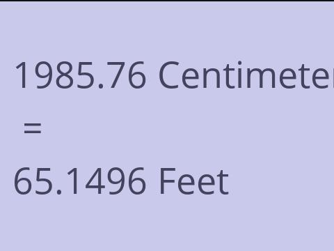 1985.76 CM TO FEET