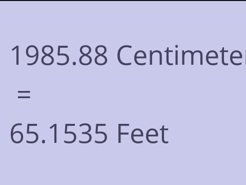 1985.88 CM TO FEET