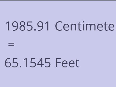 1985.91 CM TO FEET