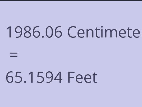 1986.06 CM TO FEET