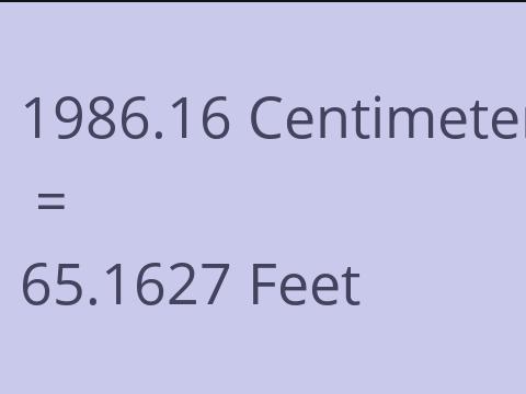 1986.16 CM TO FEET