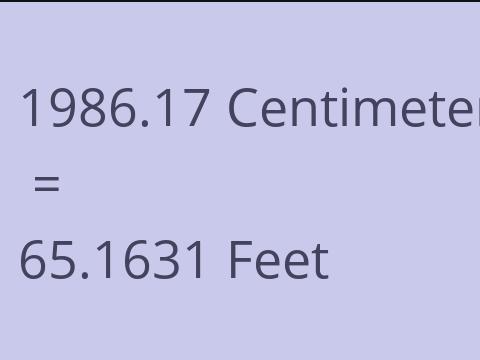 1986.17 CM TO FEET