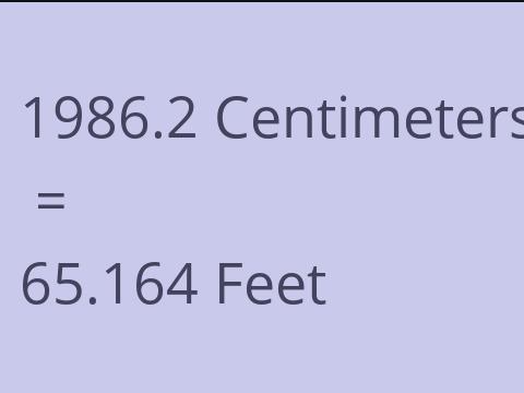 1986.2 CM TO FEET