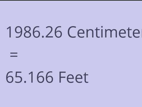 1986.26 CM TO FEET