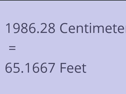 1986.28 CM TO FEET