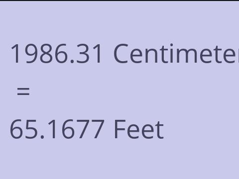 1986.31 CM TO FEET