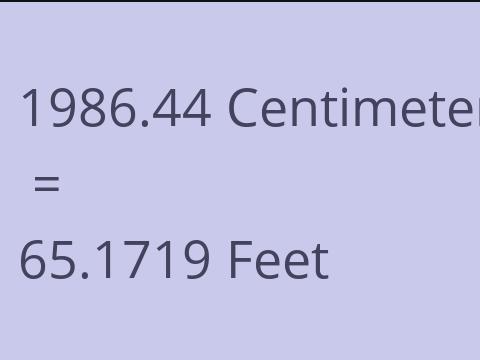 1986.44 CM TO FEET