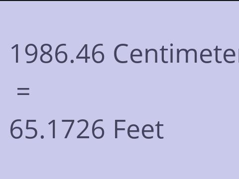 1986.46 CM TO FEET