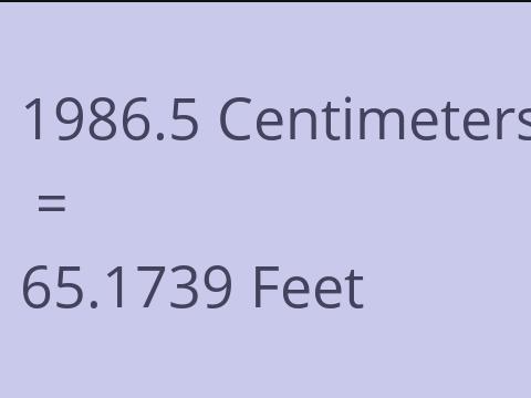 1986.5 CM TO FEET