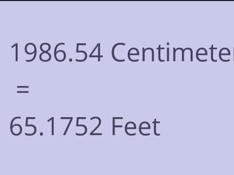 1986.54 CM TO FEET