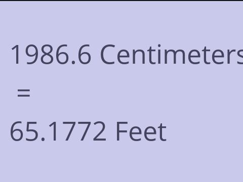 1986.6 CM TO FEET