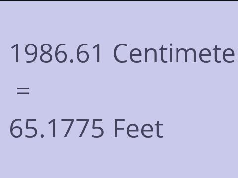 1986.61 CM TO FEET