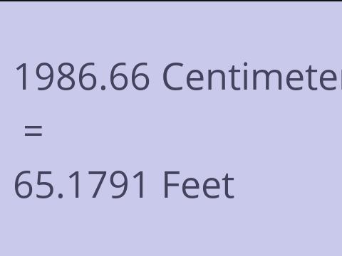1986.66 CM TO FEET