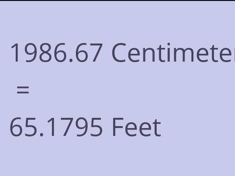 1986.67 CM TO FEET