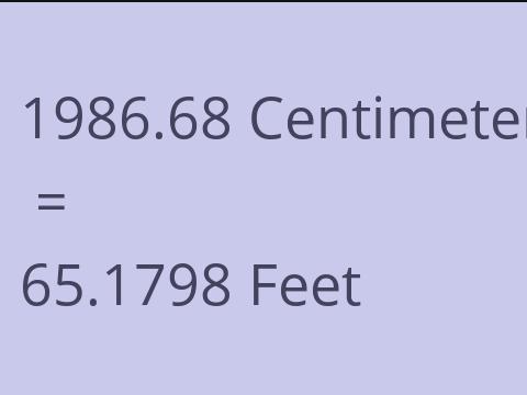 1986.68 CM TO FEET