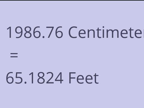 1986.76 CM TO FEET