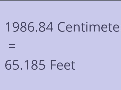 1986.84 CM TO FEET