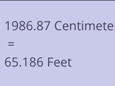 1986.87 CM TO FEET