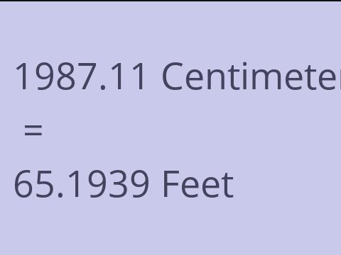 1987.11 CM TO FEET