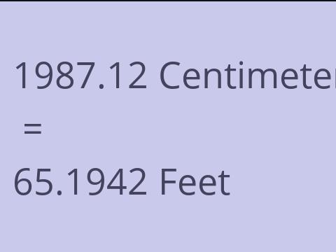 1987.12 CM TO FEET