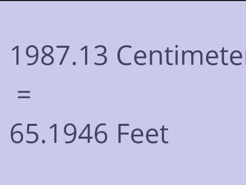 1987.13 CM TO FEET