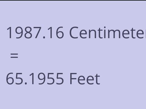 1987.16 CM TO FEET