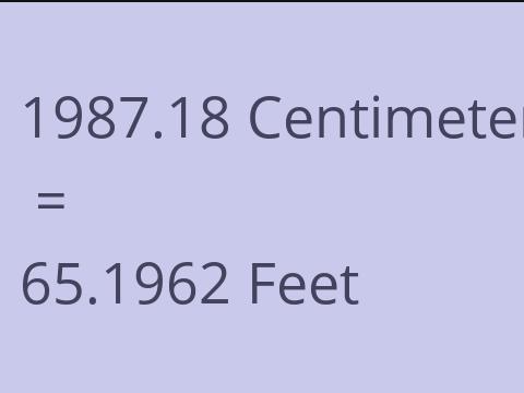 1987.18 CM TO FEET