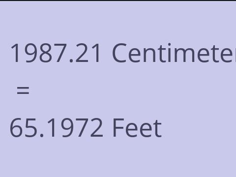 1987.21 CM TO FEET