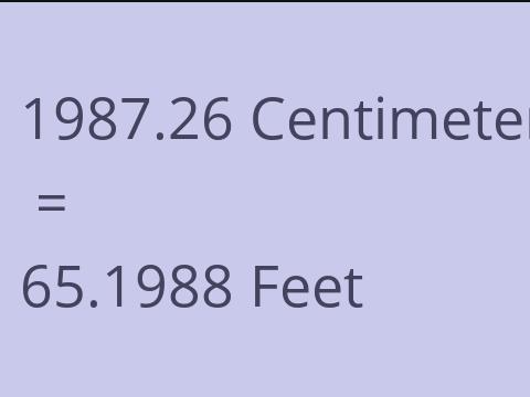 1987.26 CM TO FEET