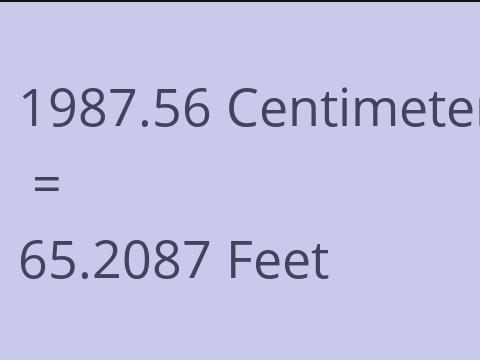 1987.56 CM TO FEET