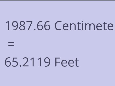 1987.66 CM TO FEET