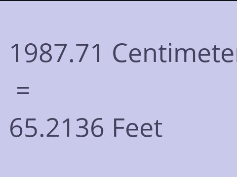 1987.71 CM TO FEET