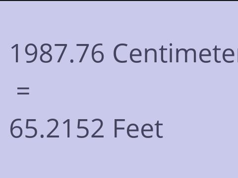 1987.76 CM TO FEET